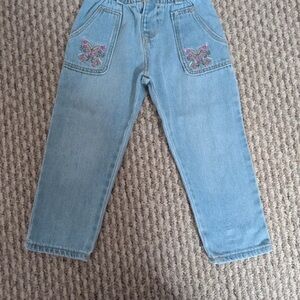 Primark Light Blue Kids Jeans with Butterfly Design